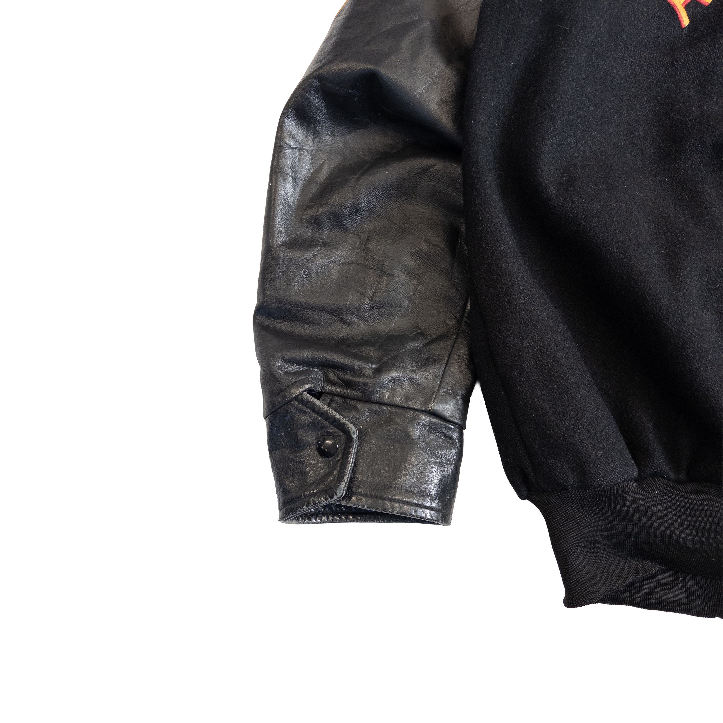 Automation Vintage Letterman Jacket | Men’s L | Black & Yellow