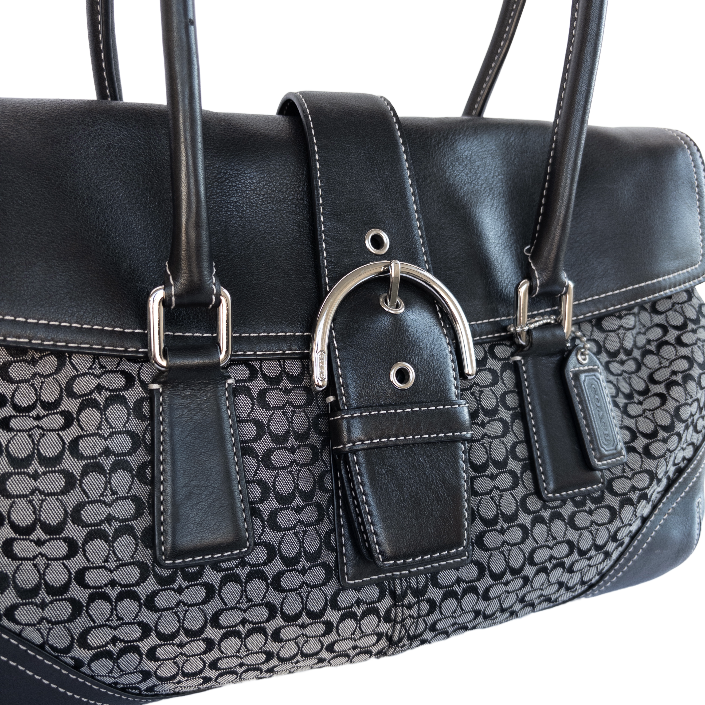Coach Monogram Handbag | Black