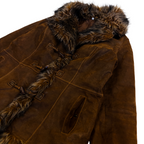 Genuine Leather Afghan Jacket | 42 | Brown