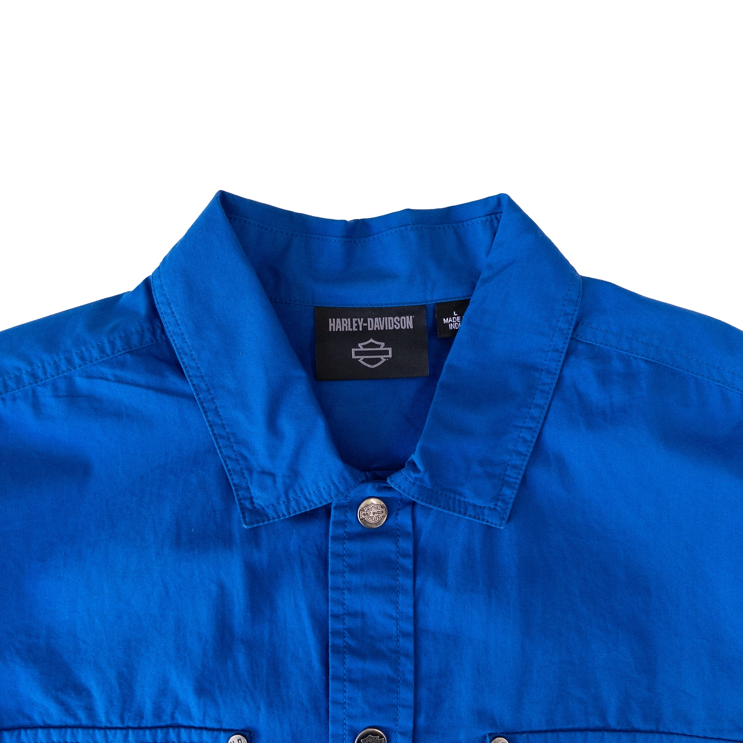 Harley Davidson Embroidered Long Sleeve Shirt | Blue