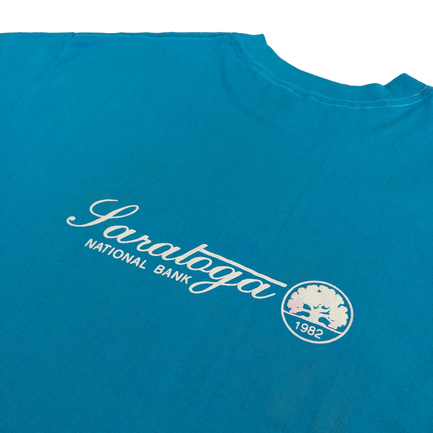Saratoga National Bank 1982 T-Shirt | Men’s L | Blue