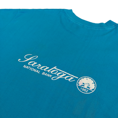 Saratoga National Bank 1982 T-Shirt | Men’s L | Blue
