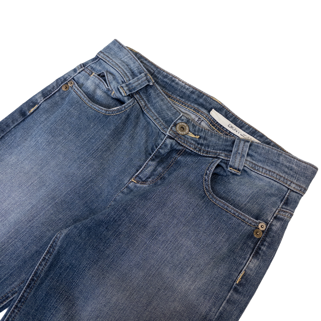 DKNY Low Rise Straight Jeans | 29 | Mid Washed