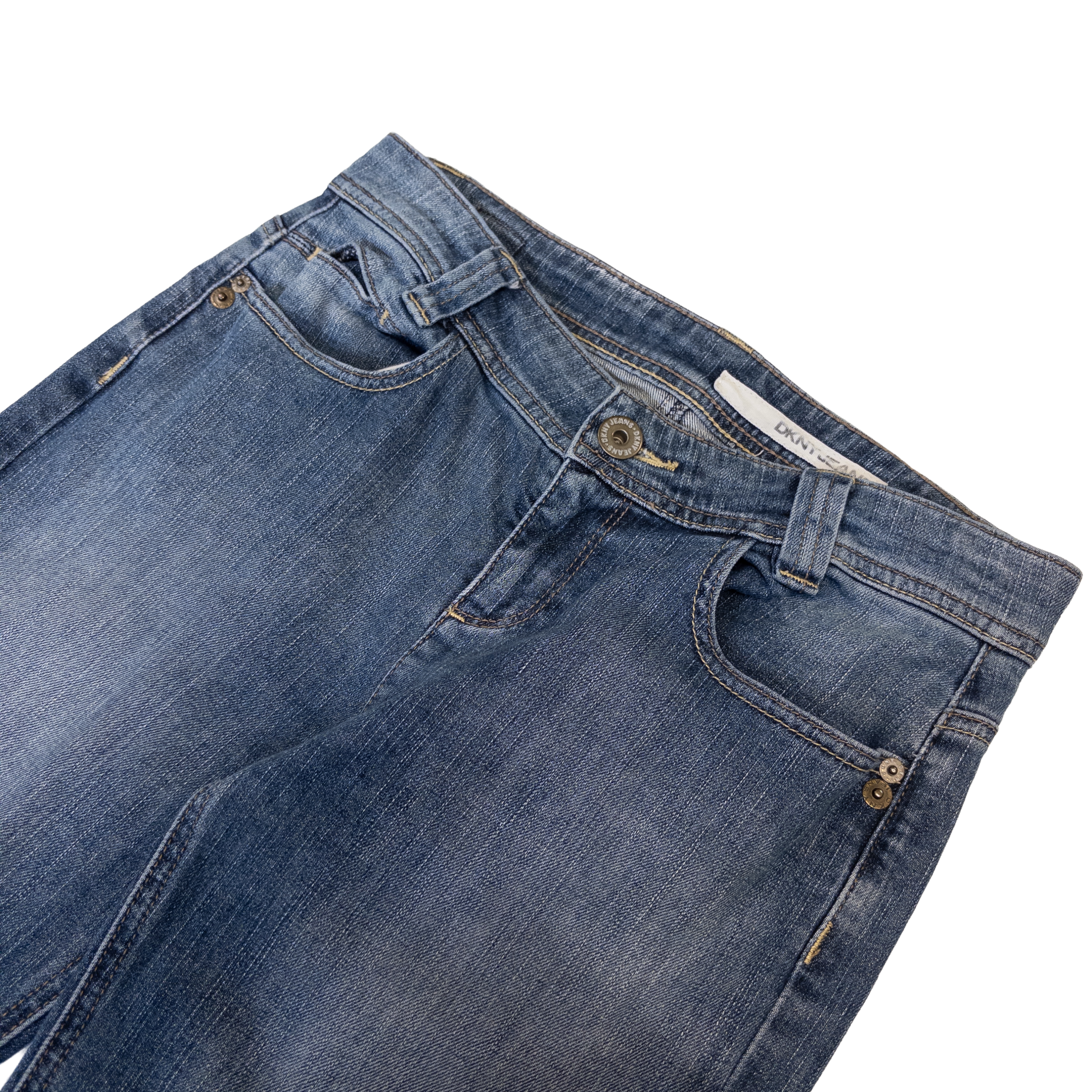 DKNY Low Rise Straight Jeans | 29 | Mid Washed