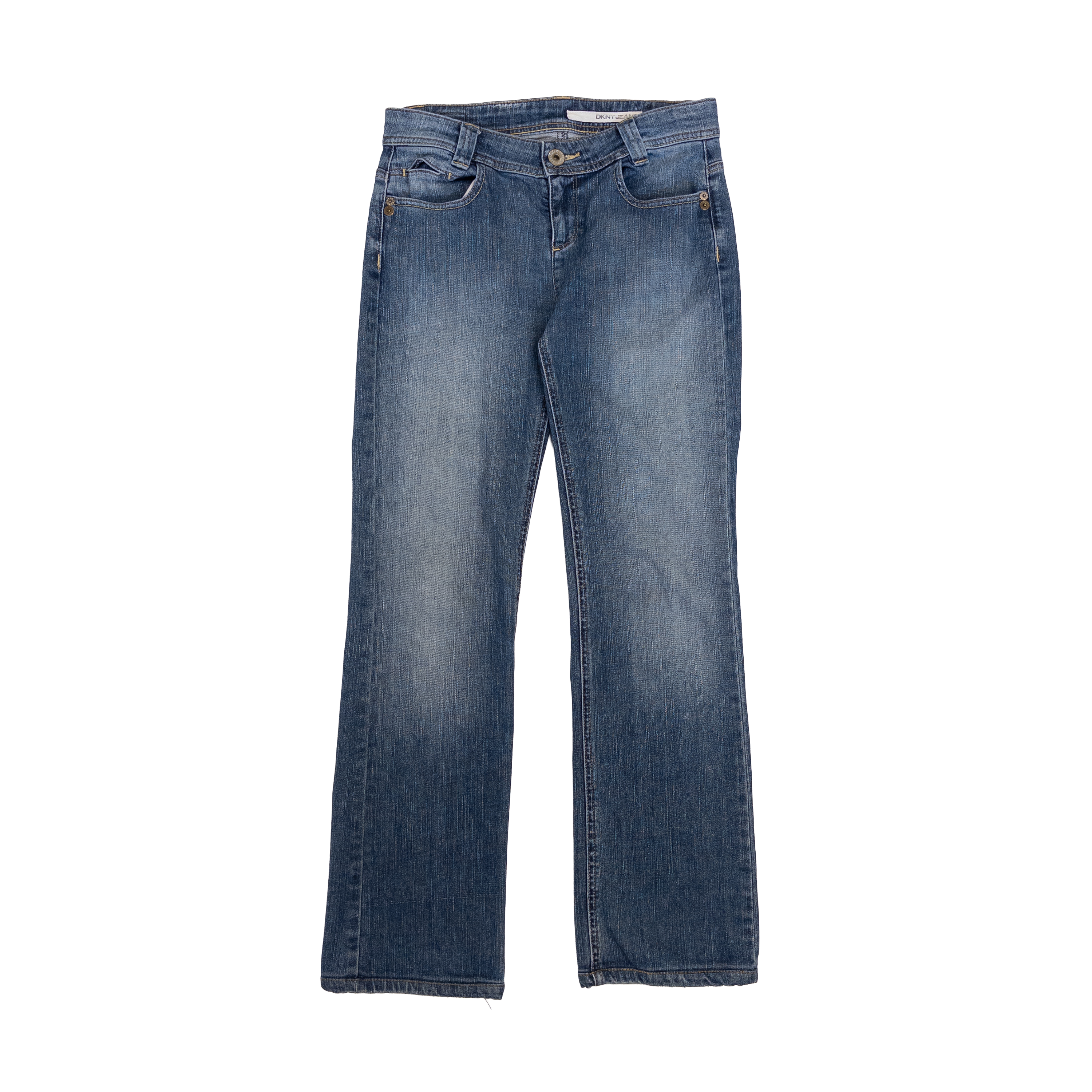 DKNY Low Rise Straight Jeans | 29 | Mid Washed