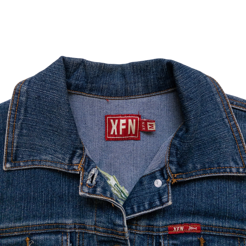 Embroidered Denim Jacket | Mid Wash