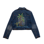 Embroidered Denim Jacket | Mid Wash