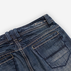 Distressed Hem Denim Mini Skirt | Dark Wash