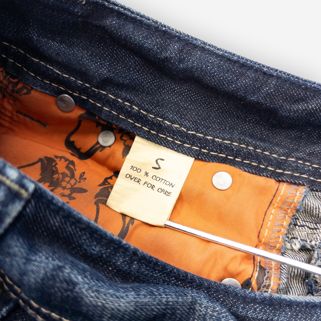 Distressed Hem Denim Mini Skirt | Dark Wash