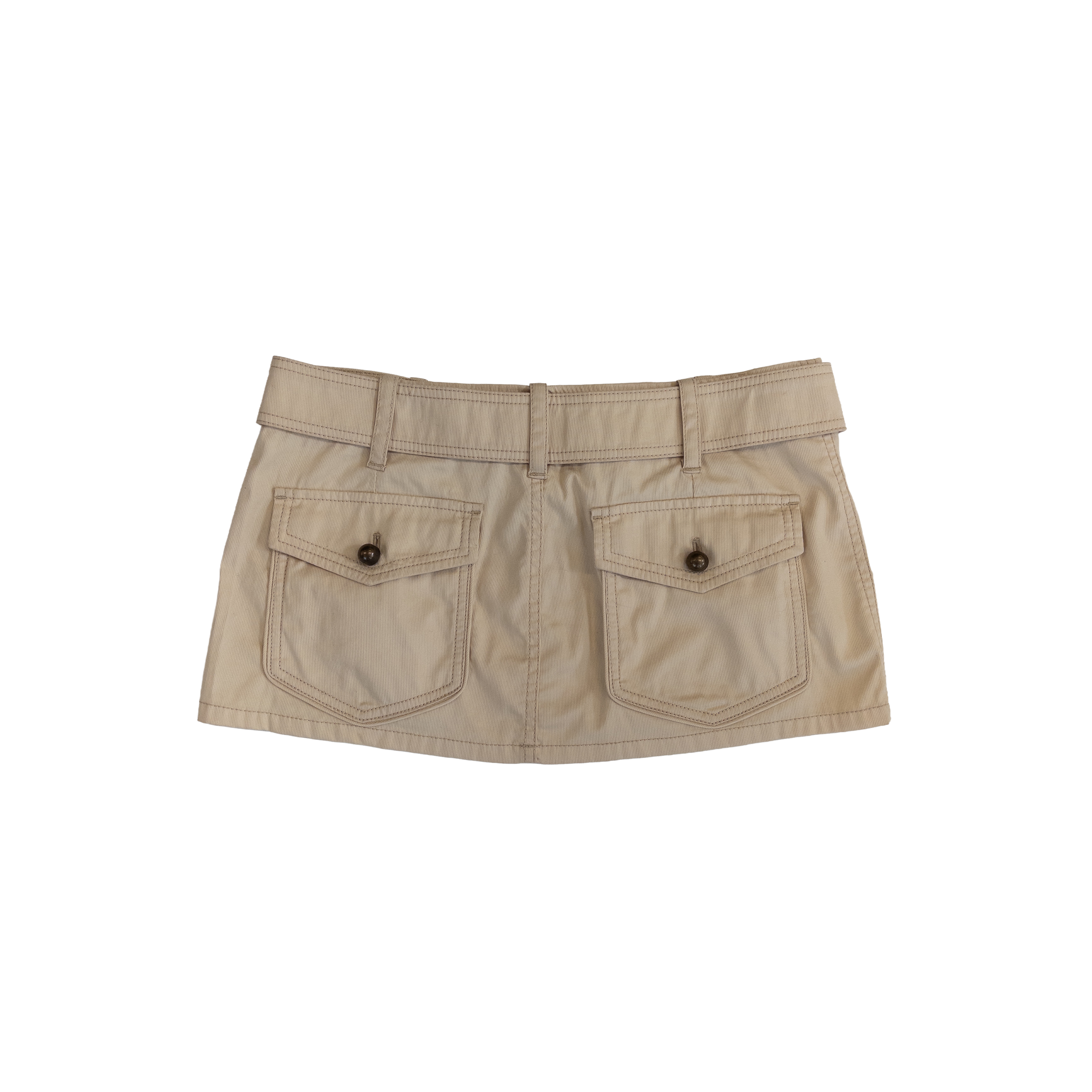 Diesel Low Rise Belted Skirt | 28 | Beige