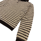 Gimaguas High Neck Zip Knit | M | Yellow & Brown