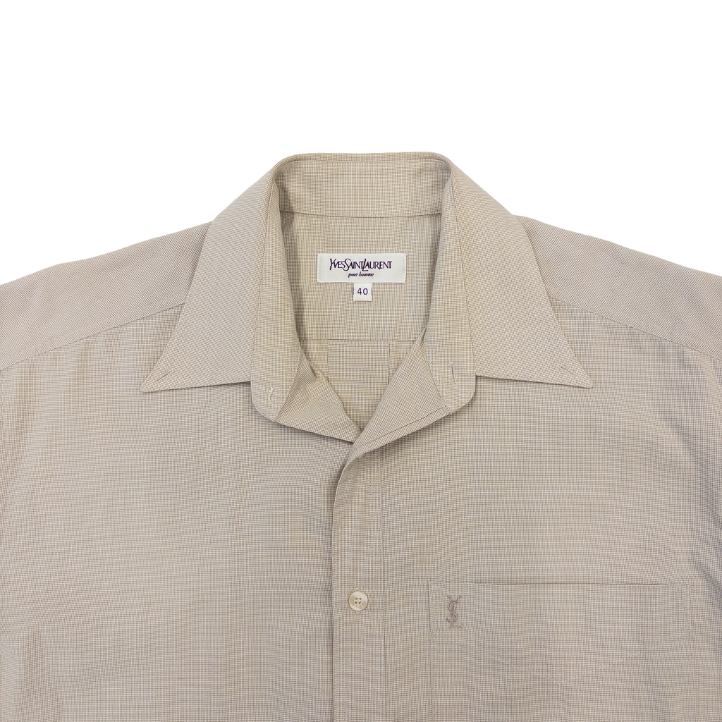 Yves Saint Laurent Short Sleeve Shirt | Beige