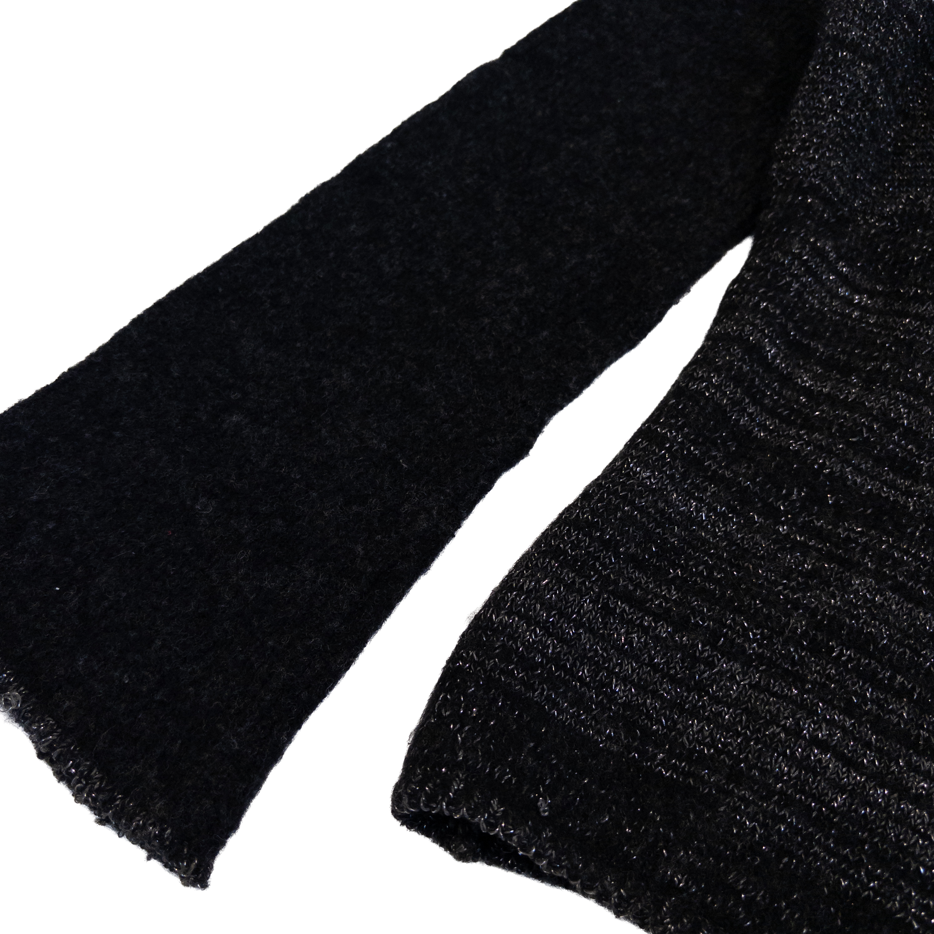 Roberto Cavalli Genuine Fur Sheering Glitter Cardigan | M | Black