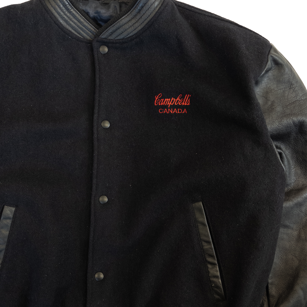 Canada Campbell’s Vintage Letterman Jacket | Men’s L-XL | Black