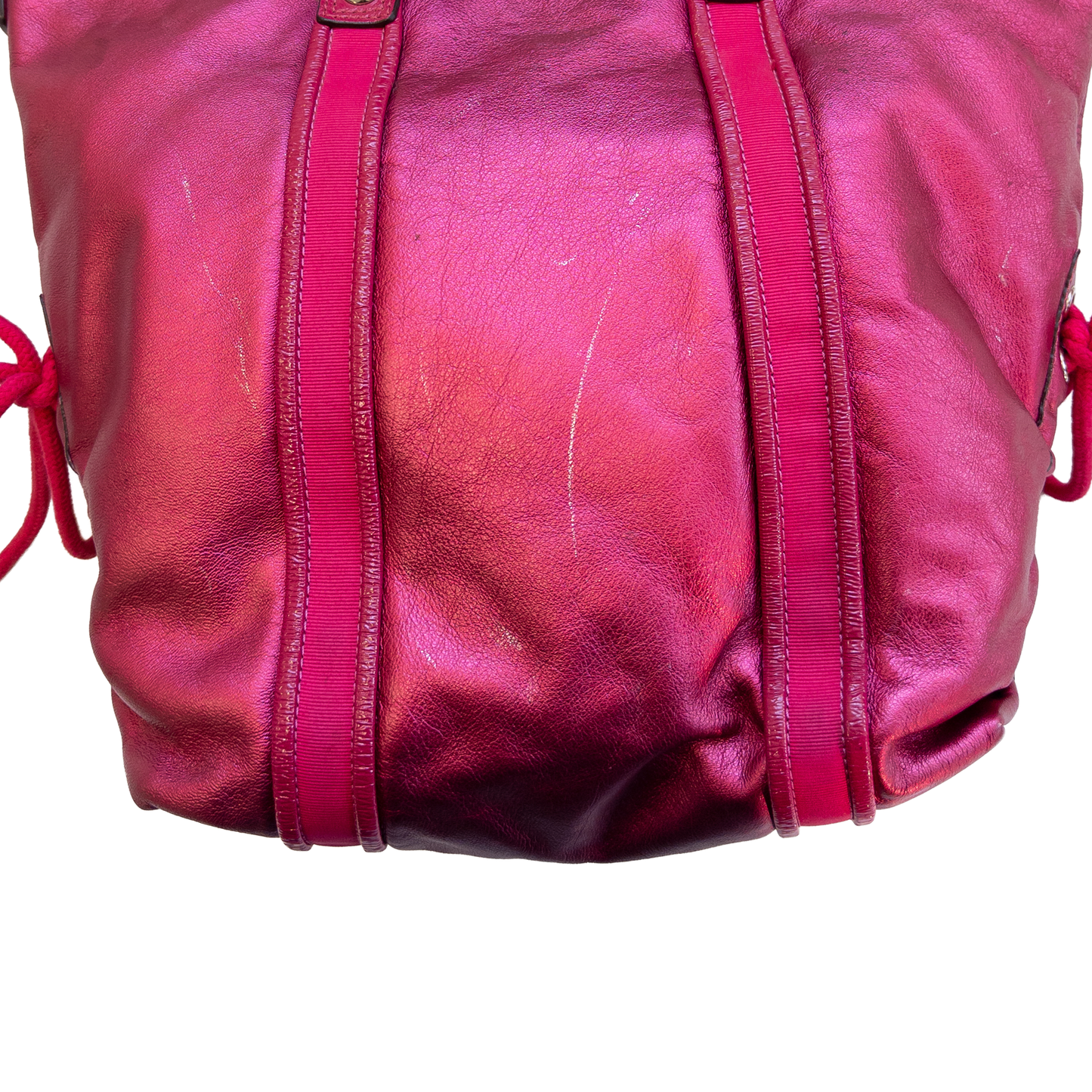 Metalic Two-way Coach Bag | Pink