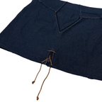 GB Pedrini Side Zip Mini Skirt | L | Dark Navy