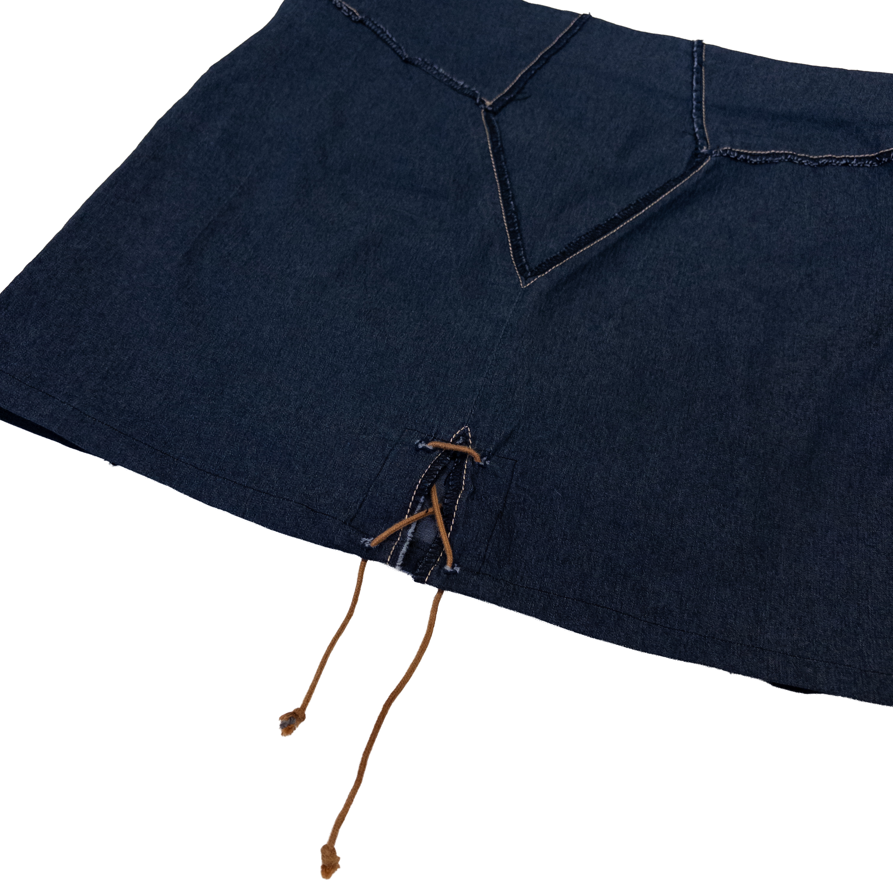 GB Pedrini Side Zip Mini Skirt | L | Dark Navy