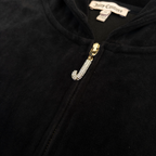 Juicy Couture Velour Hoodie Jewel Zip | Black