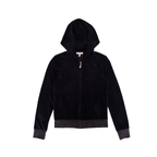 Juicy Couture Velour Hoodie Jewel Zip | Black