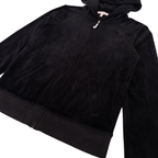 Juicy Couture Velour Hoodie Jewel Zip | Black