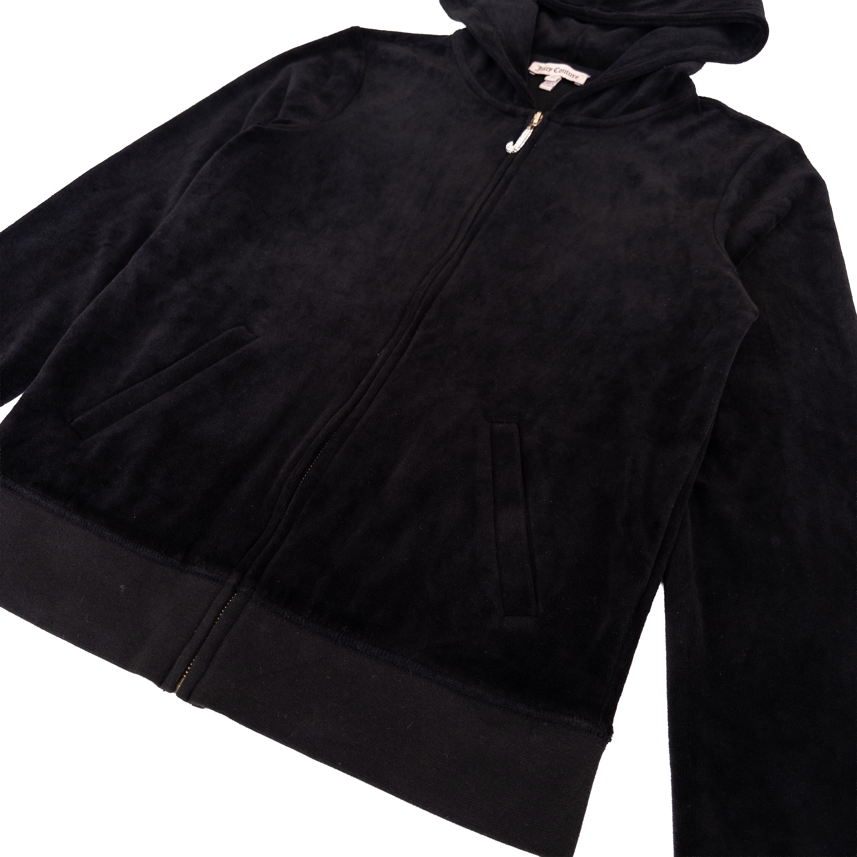 Juicy Couture Velour Hoodie Jewel Zip | Black