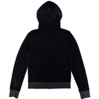 Juicy Couture Velour Hoodie Jewel Zip | Black