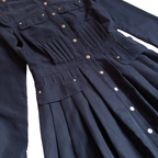 Armani Exchange Button Up Long Sleeve Modal Dress | S | Navy