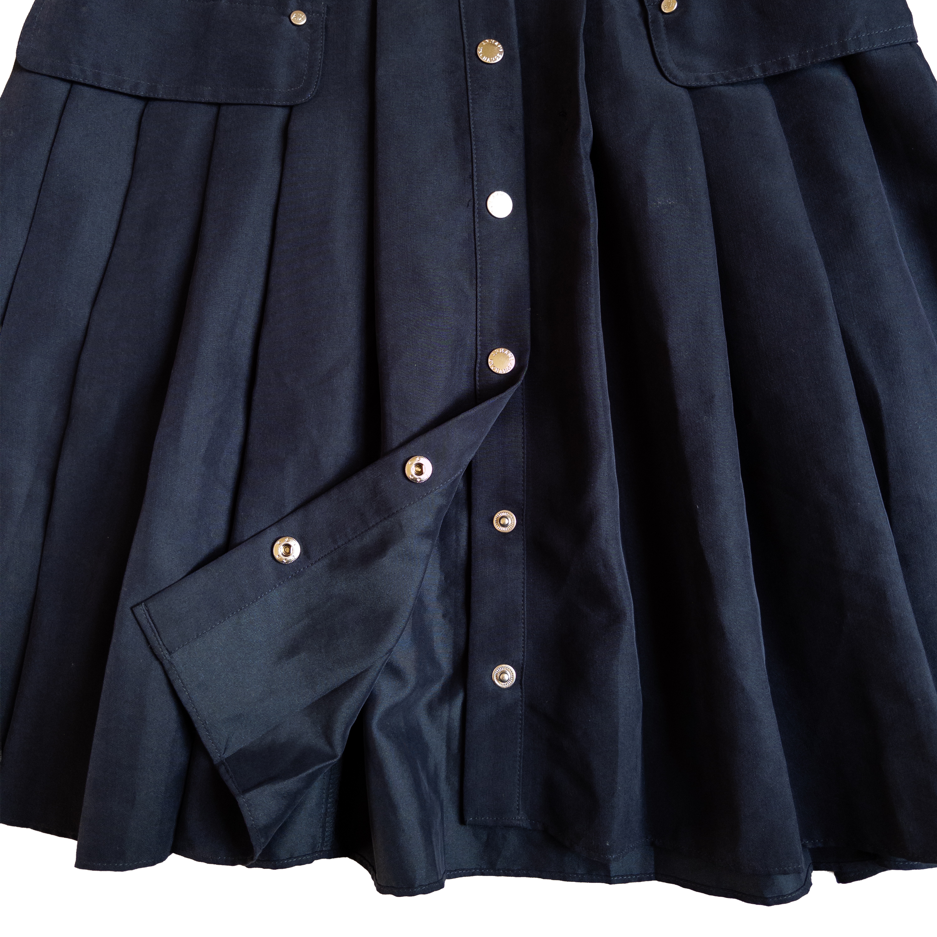 Armani Exchange Button Up Long Sleeve Modal Dress | S | Navy