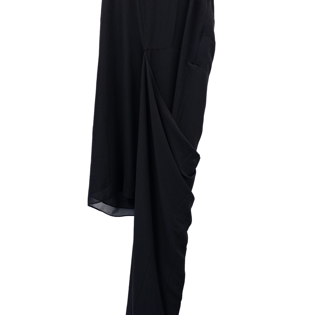Acne Studio Scoop Neck Long Dress | Black