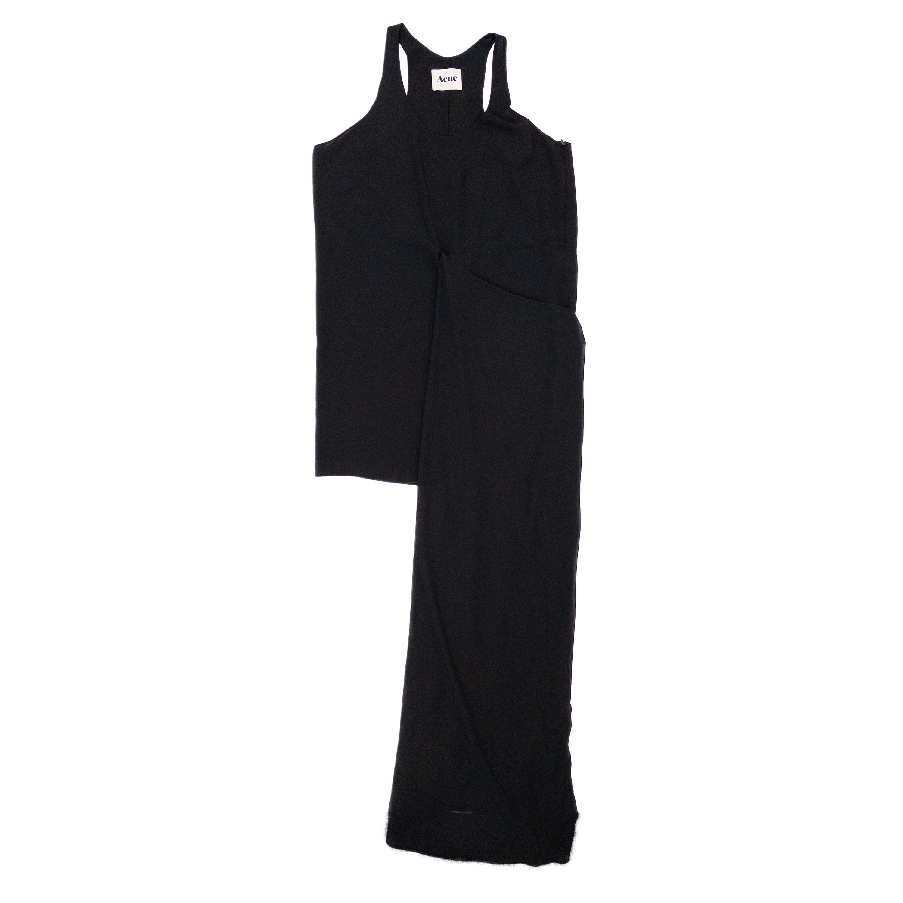 Acne Studio Scoop Neck Long Dress | Black