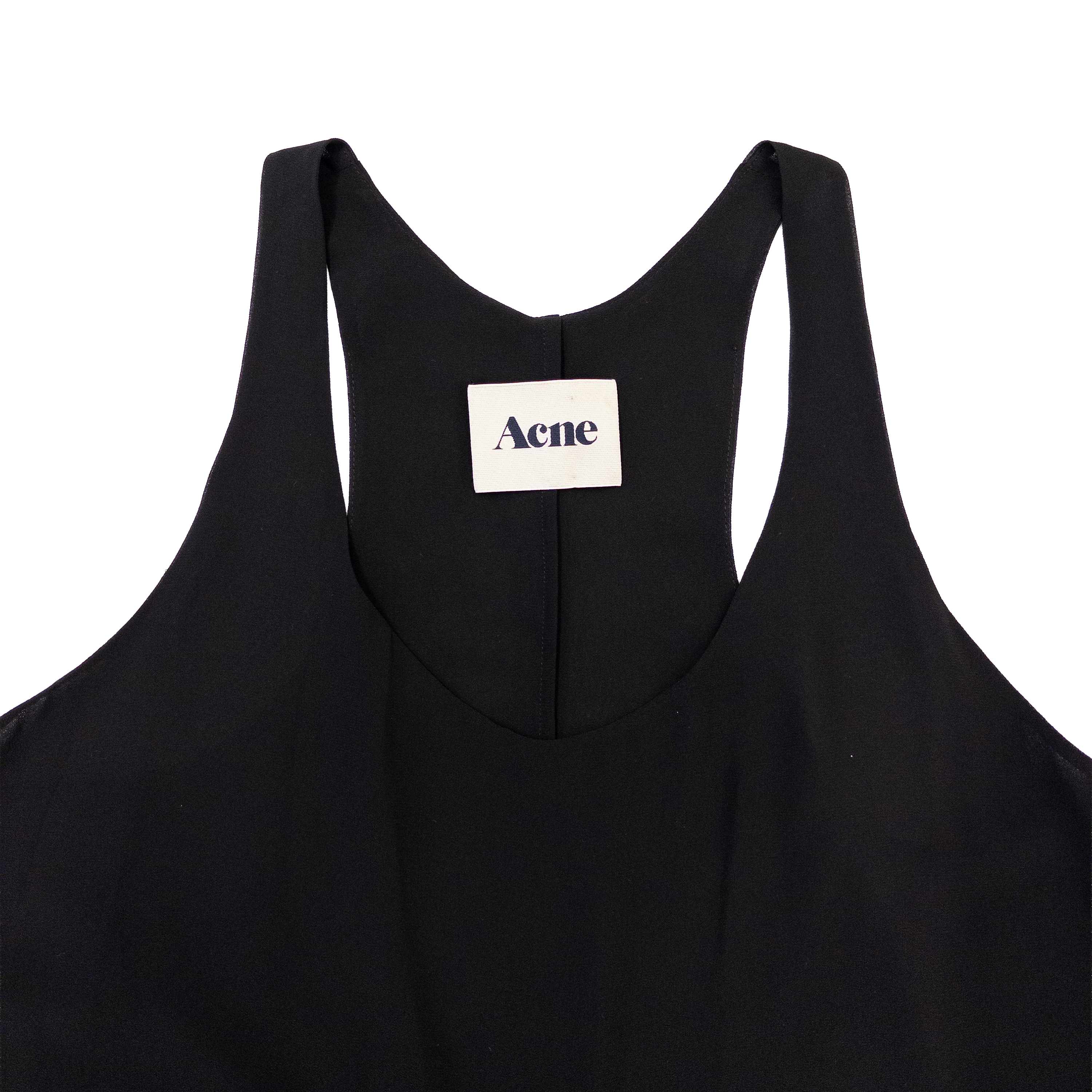 Acne Studio Scoop Neck Long Dress | Black