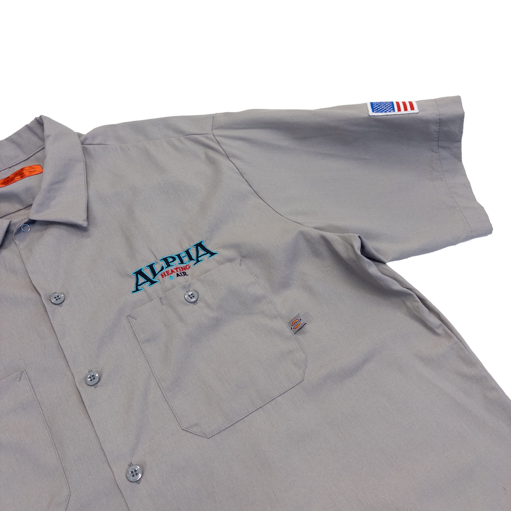 Dickies Alpha Heating & Air Work Shirt | XL | Grey Beige