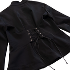Holiday in Monaco Corset Zip Jacket | M-L | Black