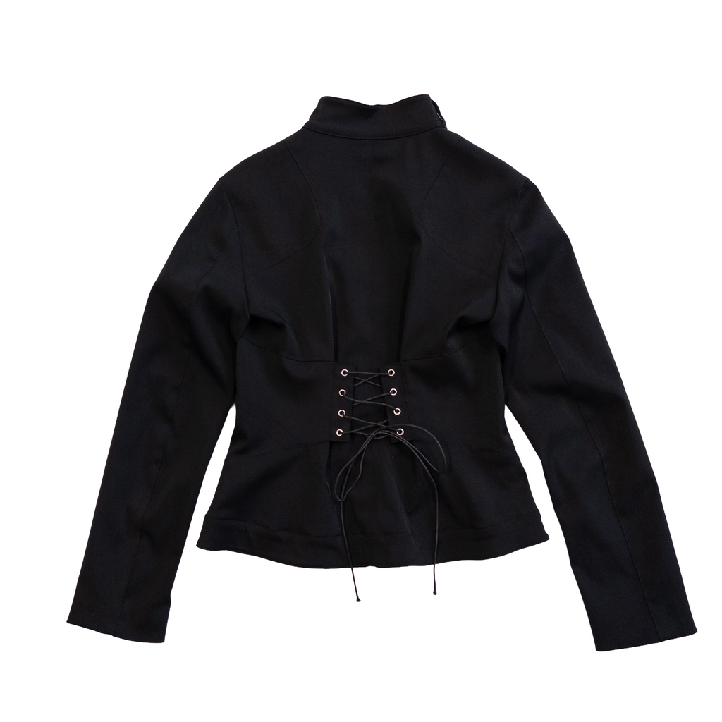 Holiday in Monaco Corset Zip Jacket | M-L | Black