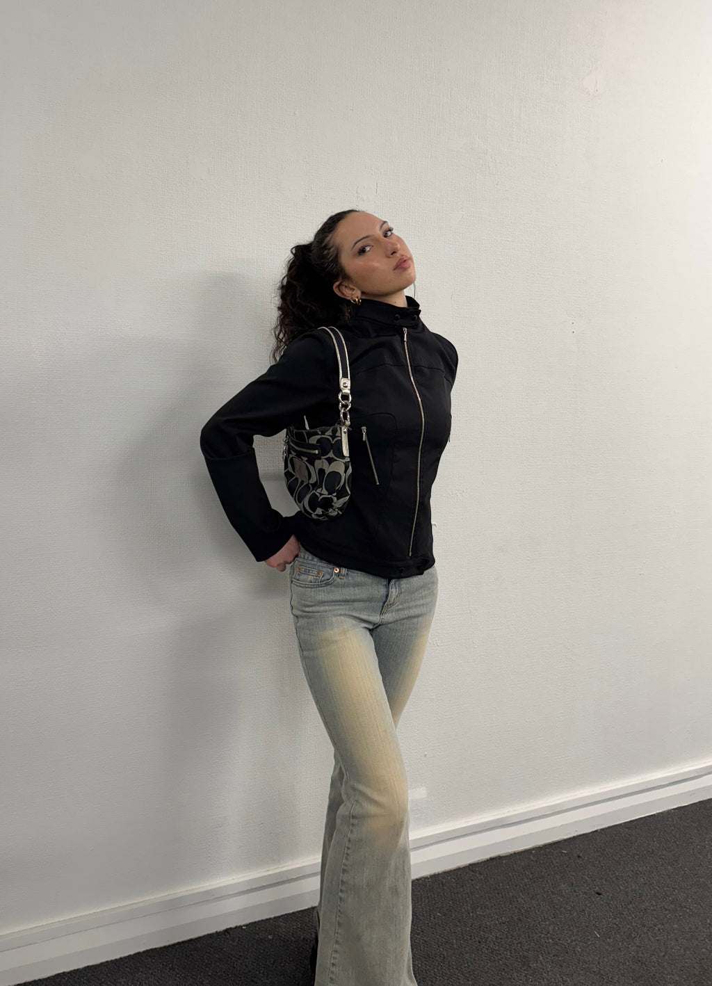 Holiday in Monaco Corset Zip Jacket | M-L | Black