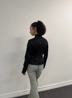 Holiday in Monaco Corset Zip Jacket | M-L | Black