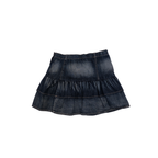 Benetton Pleated Denim Skirt | M | Dark Washed