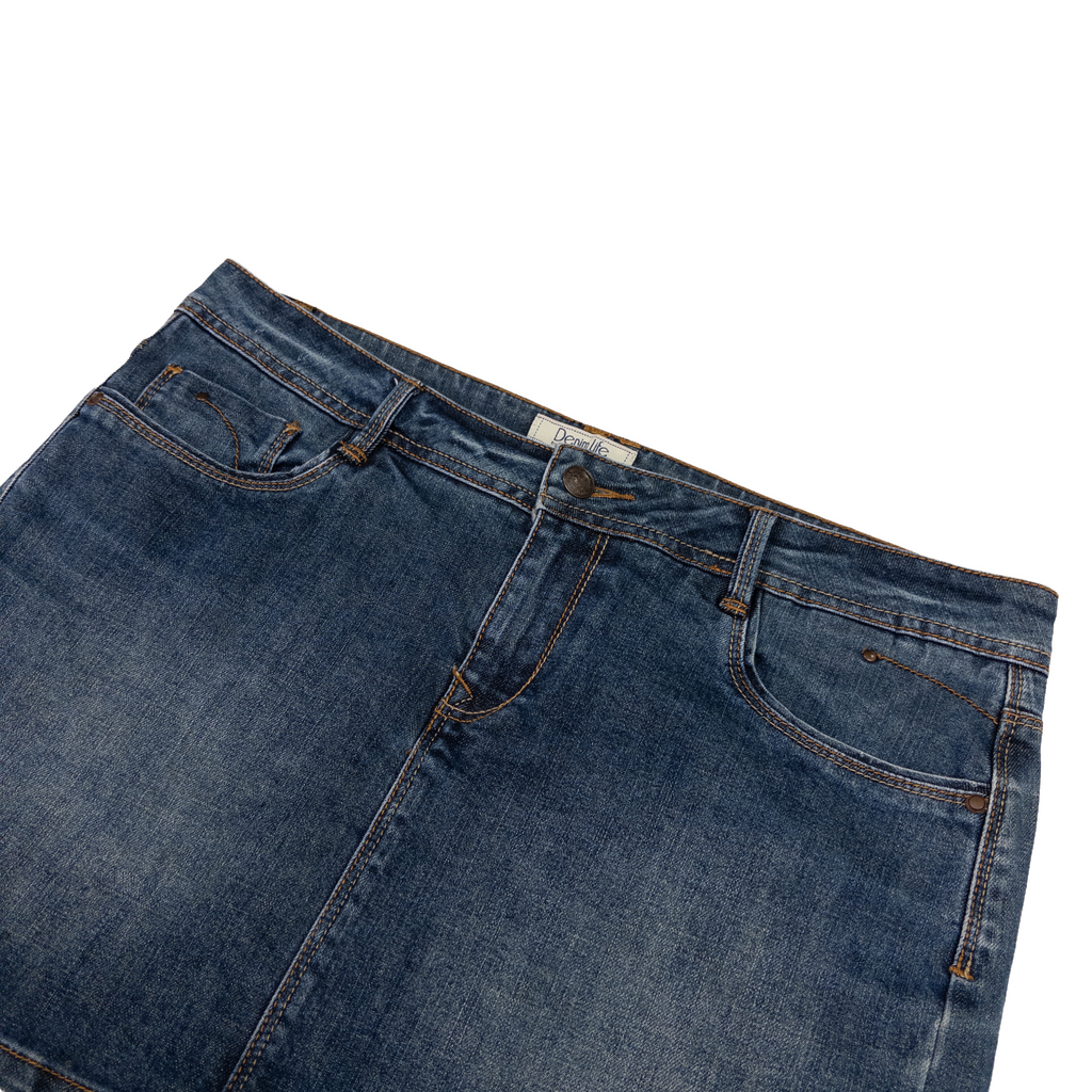 Denim Life Mini Denim Skrit | L-XL | Dark Washed