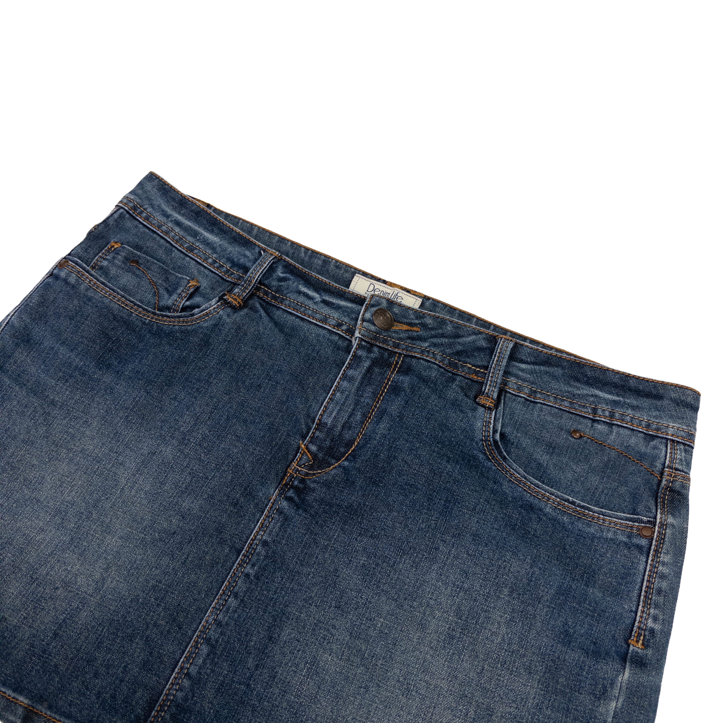 Denim Life Mini Denim Skrit | L-XL | Dark Washed