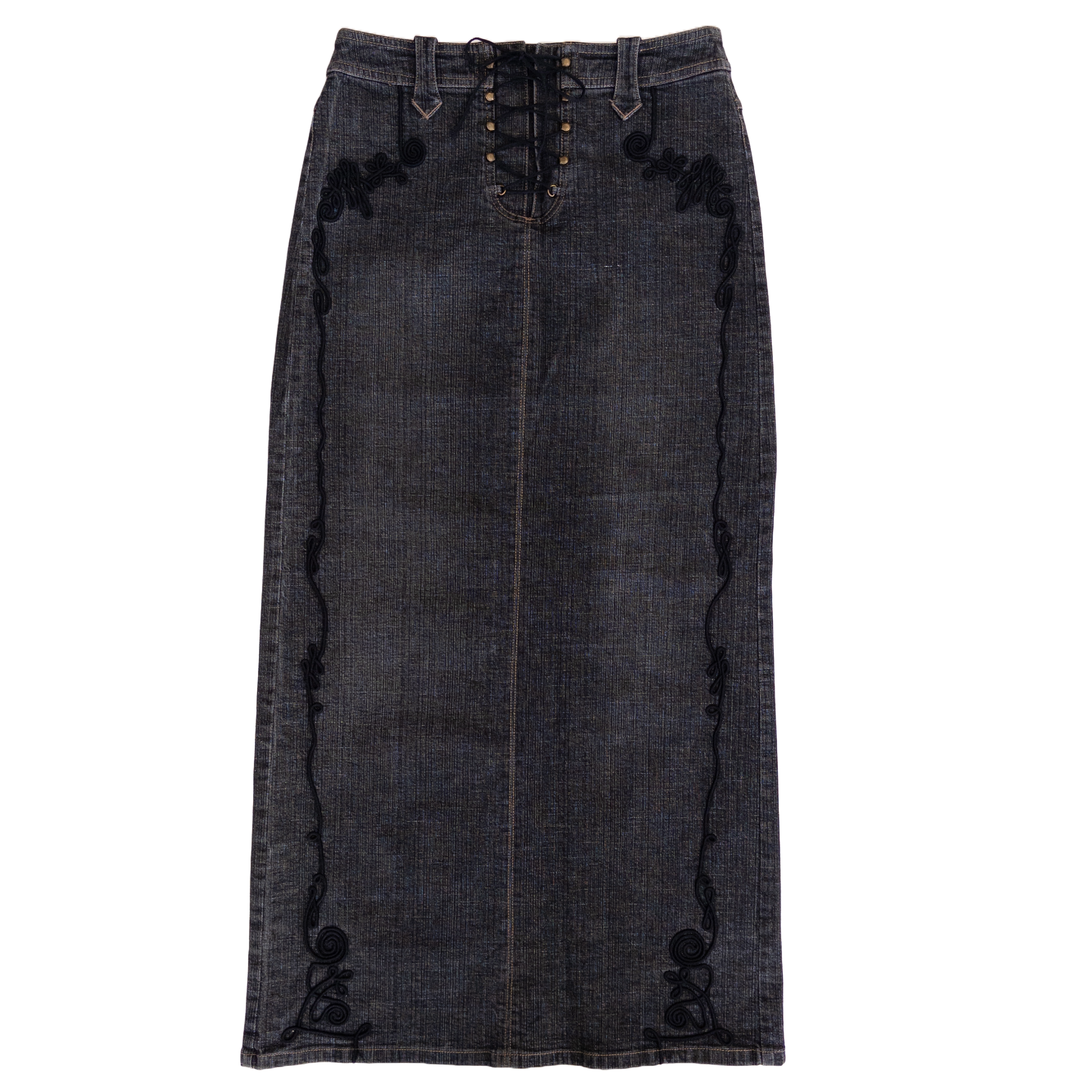 S.Oliver Corset Detailed Midi Skirt | Dark Wash