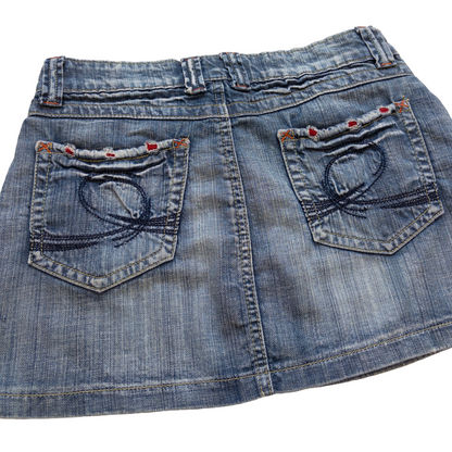 Sexy Girl Jeans Mini Skirt | Light Wash