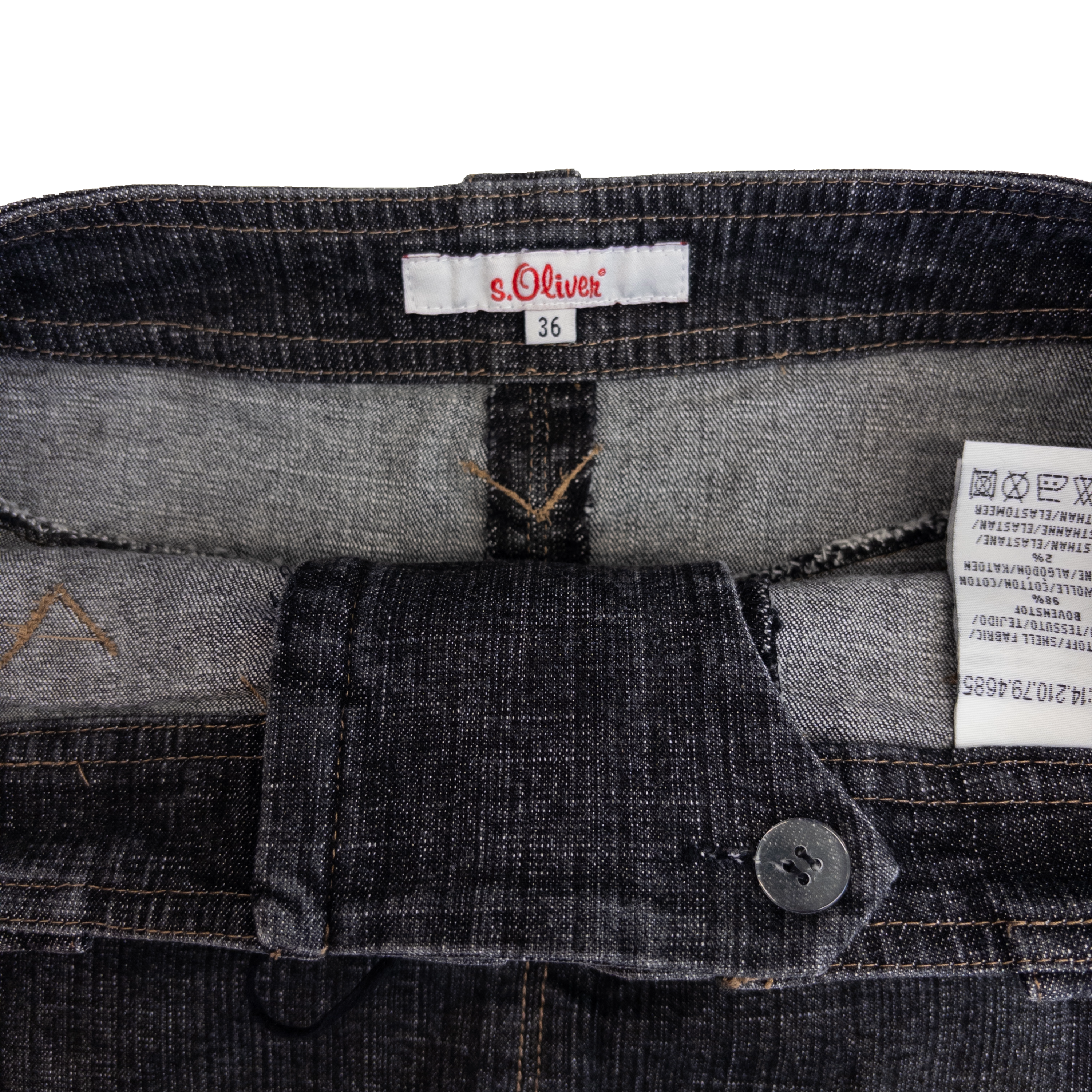 S.Oliver Corset Detailed Midi Skirt | Dark Wash