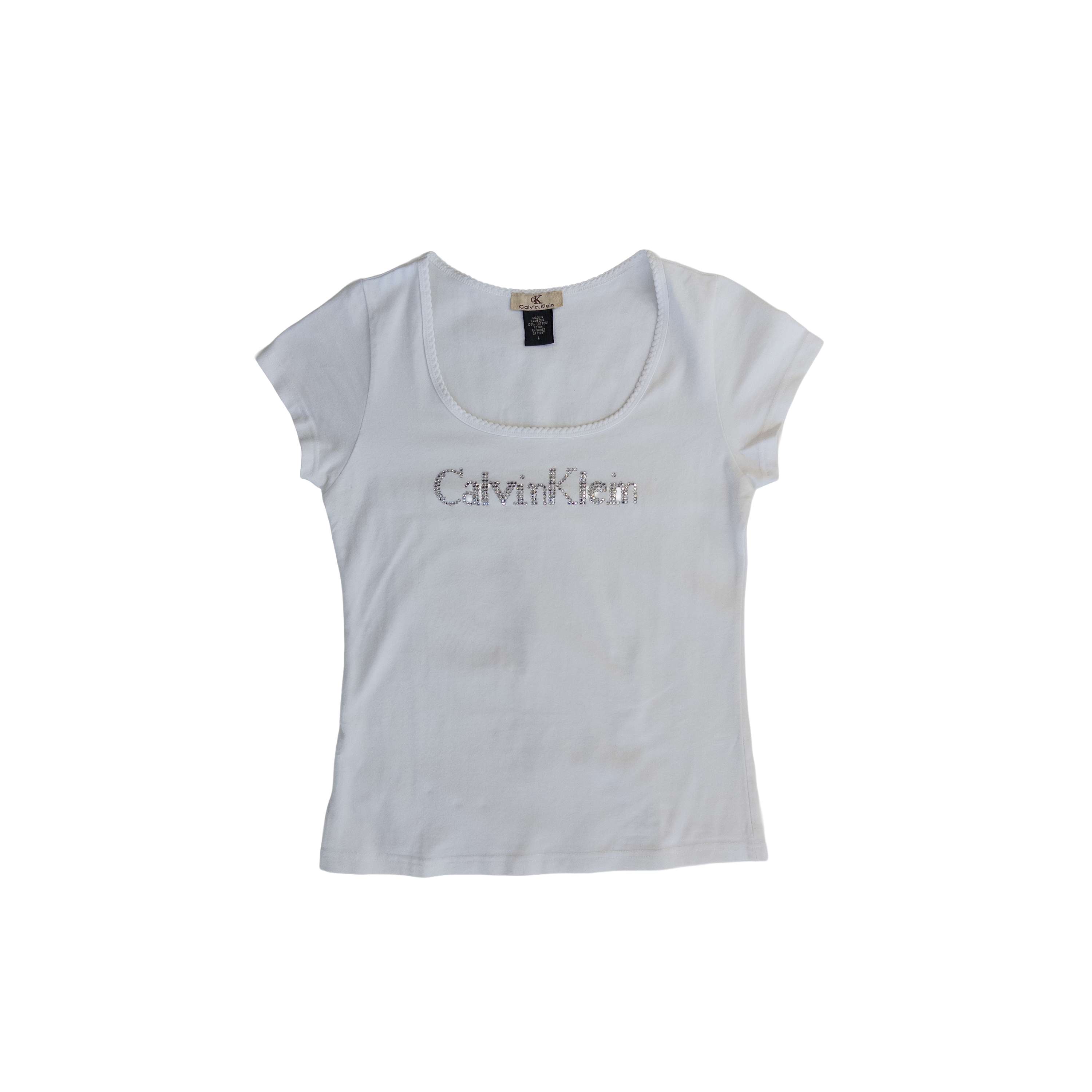 CK Beaded T-Shirt | M | White