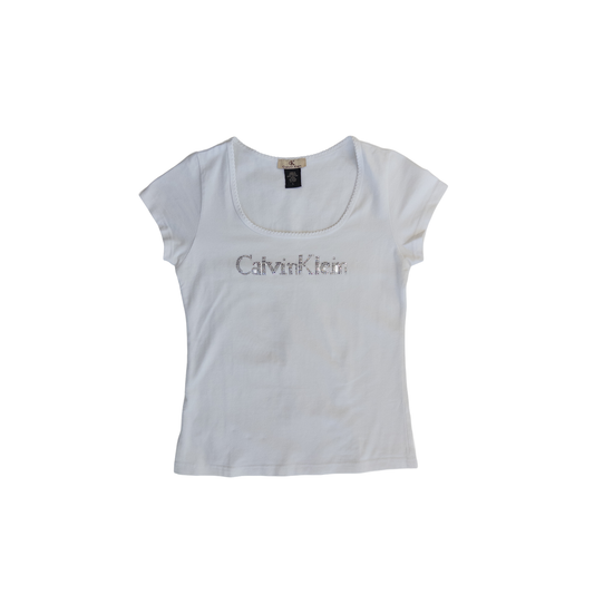CK Beaded T-Shirt | M | White