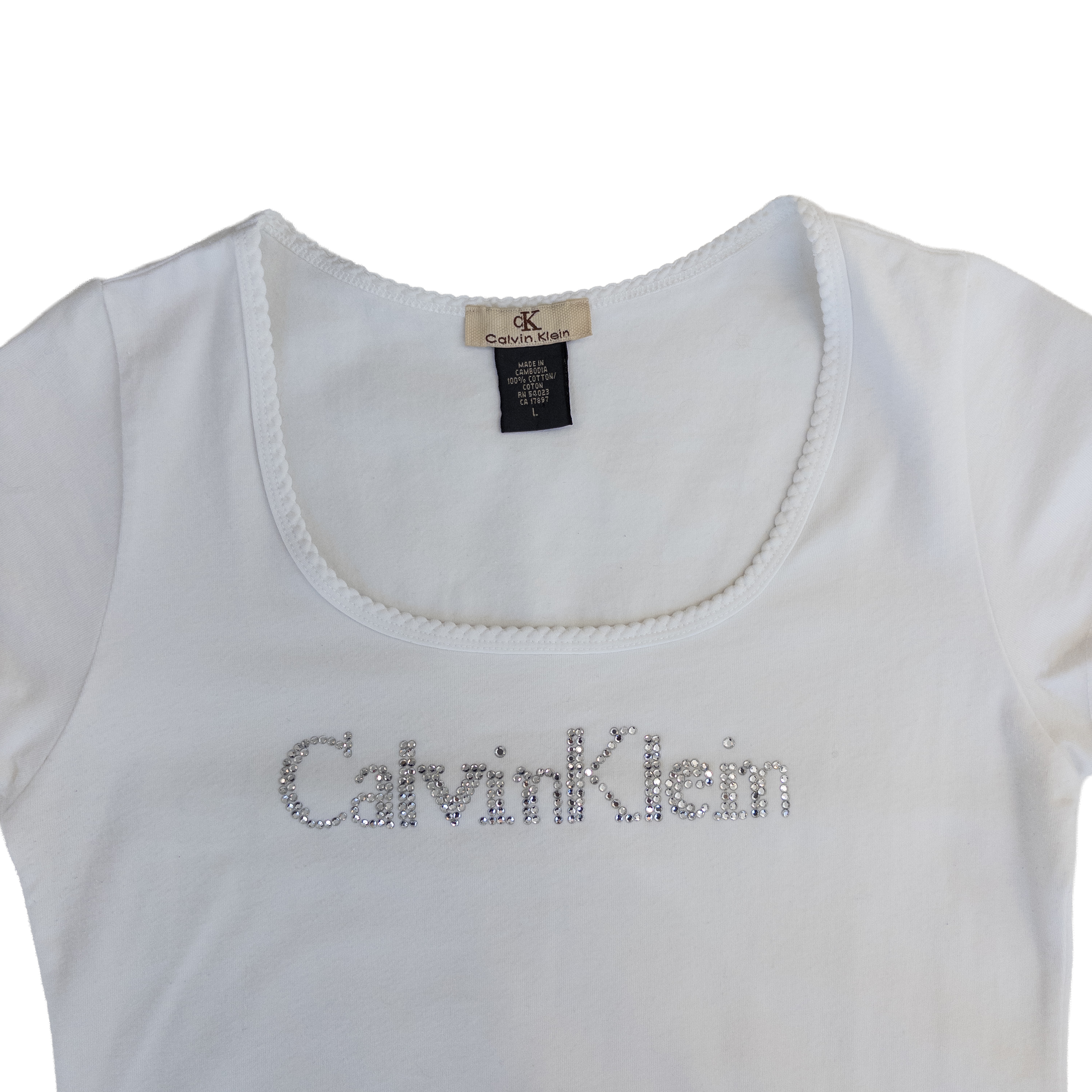 CK Beaded T-Shirt | M | White