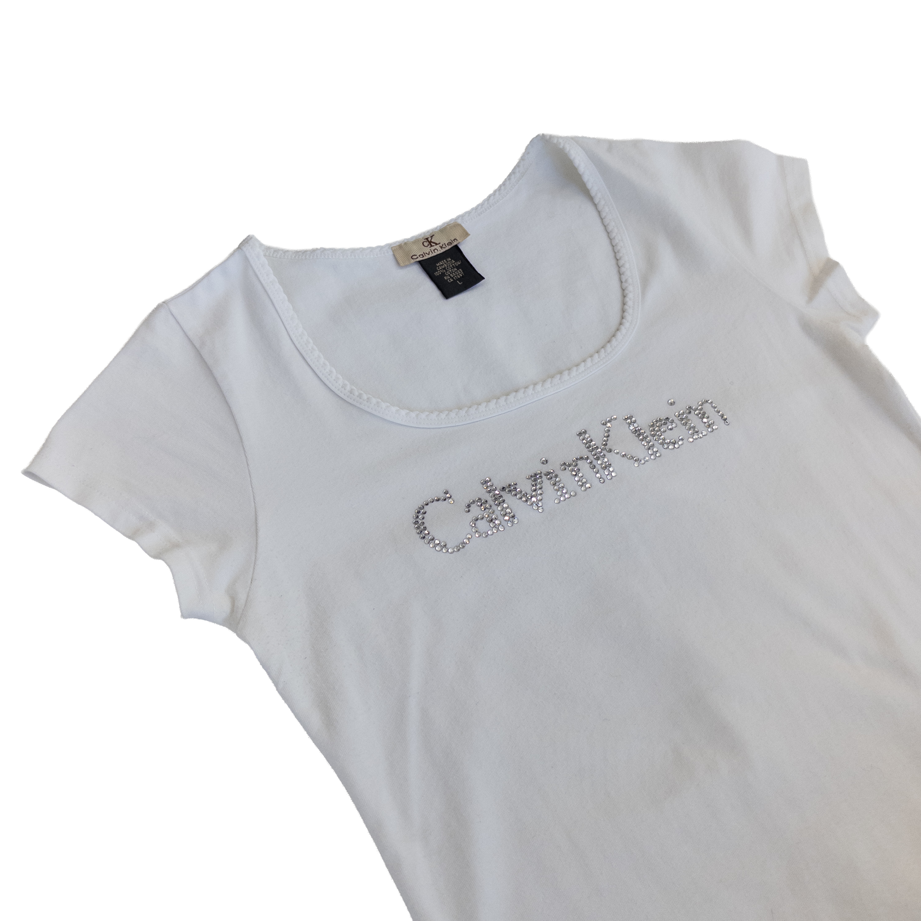 CK Beaded T-Shirt | M | White