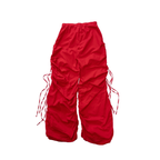 Jaded London Slit Side Strings Pants | M | Red