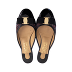 Salvatore Ferragamo Vara Bow Emile Mules Slide | Black