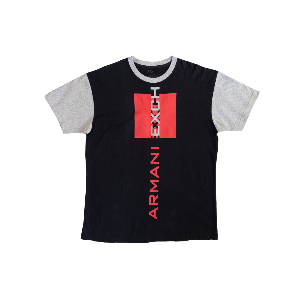Armani Exchange T-Shirt | M | Black & Grey