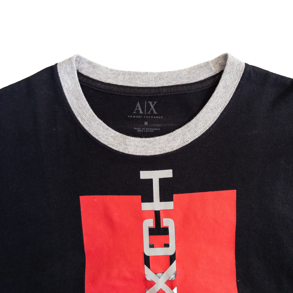 Armani Exchange T-Shirt | M | Black & Grey